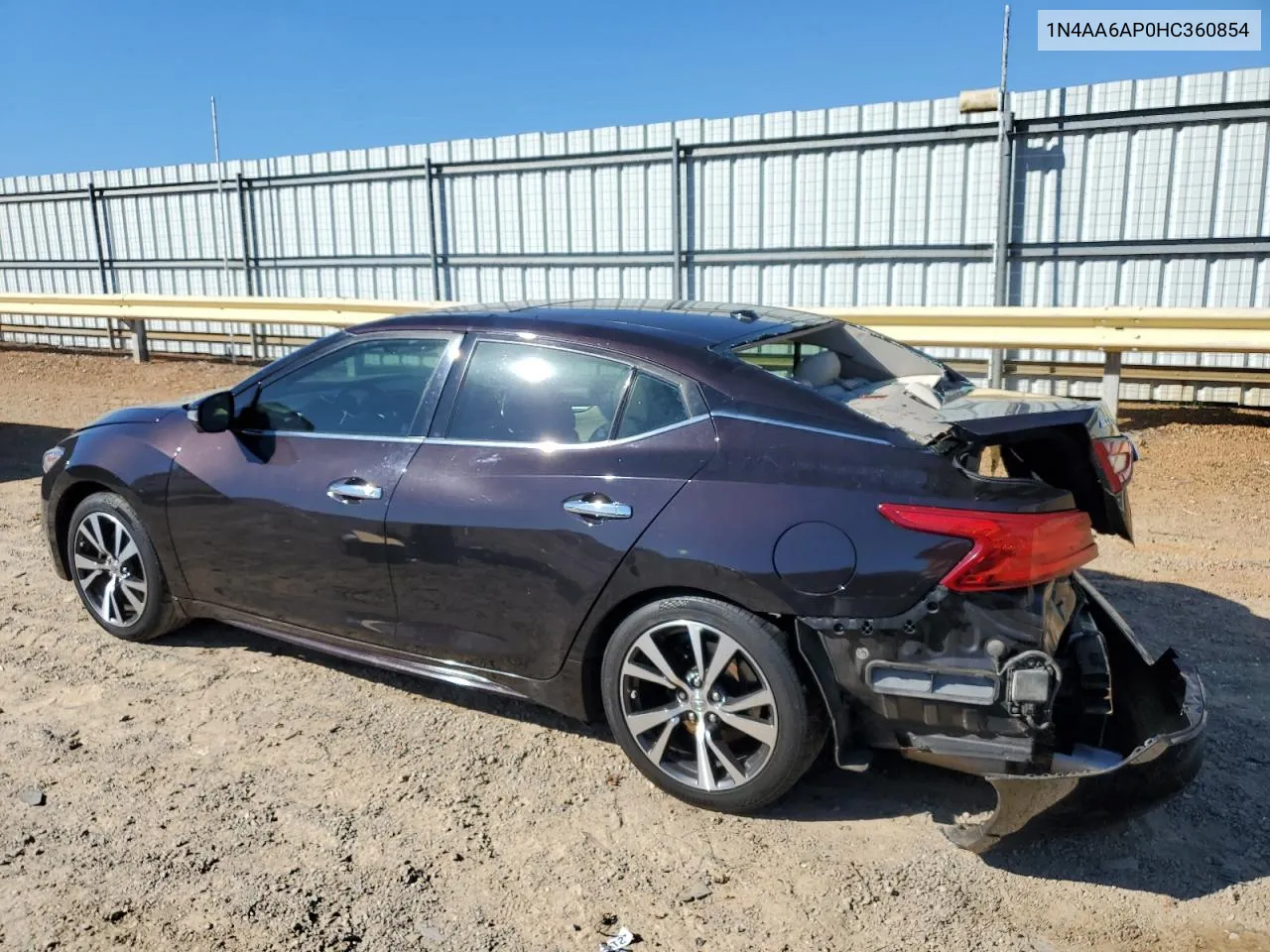 2017 Nissan Maxima 3.5S VIN: 1N4AA6AP0HC360854 Lot: 75636084