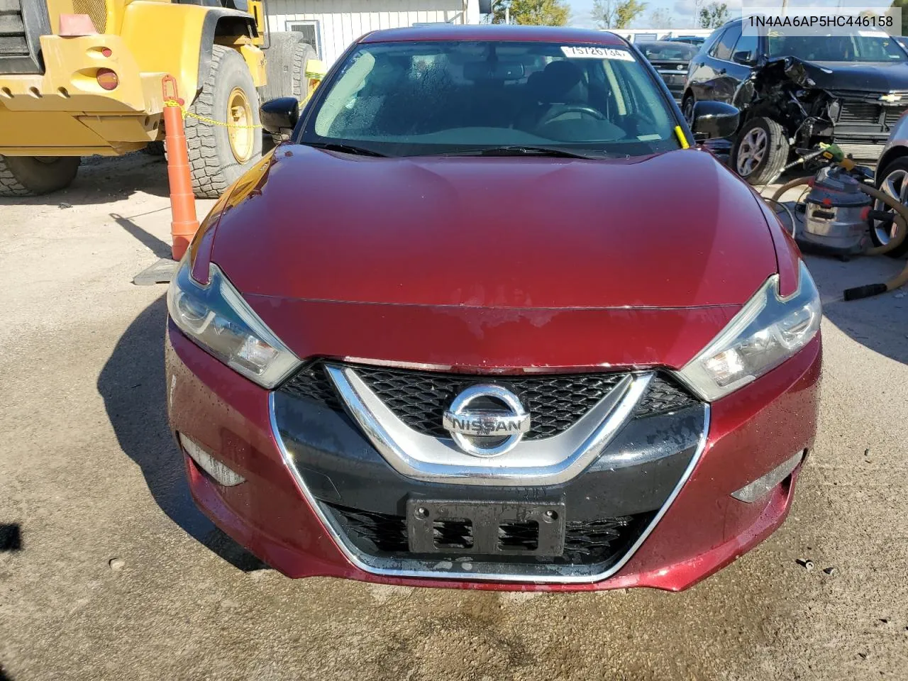 2017 Nissan Maxima 3.5S VIN: 1N4AA6AP5HC446158 Lot: 75726734