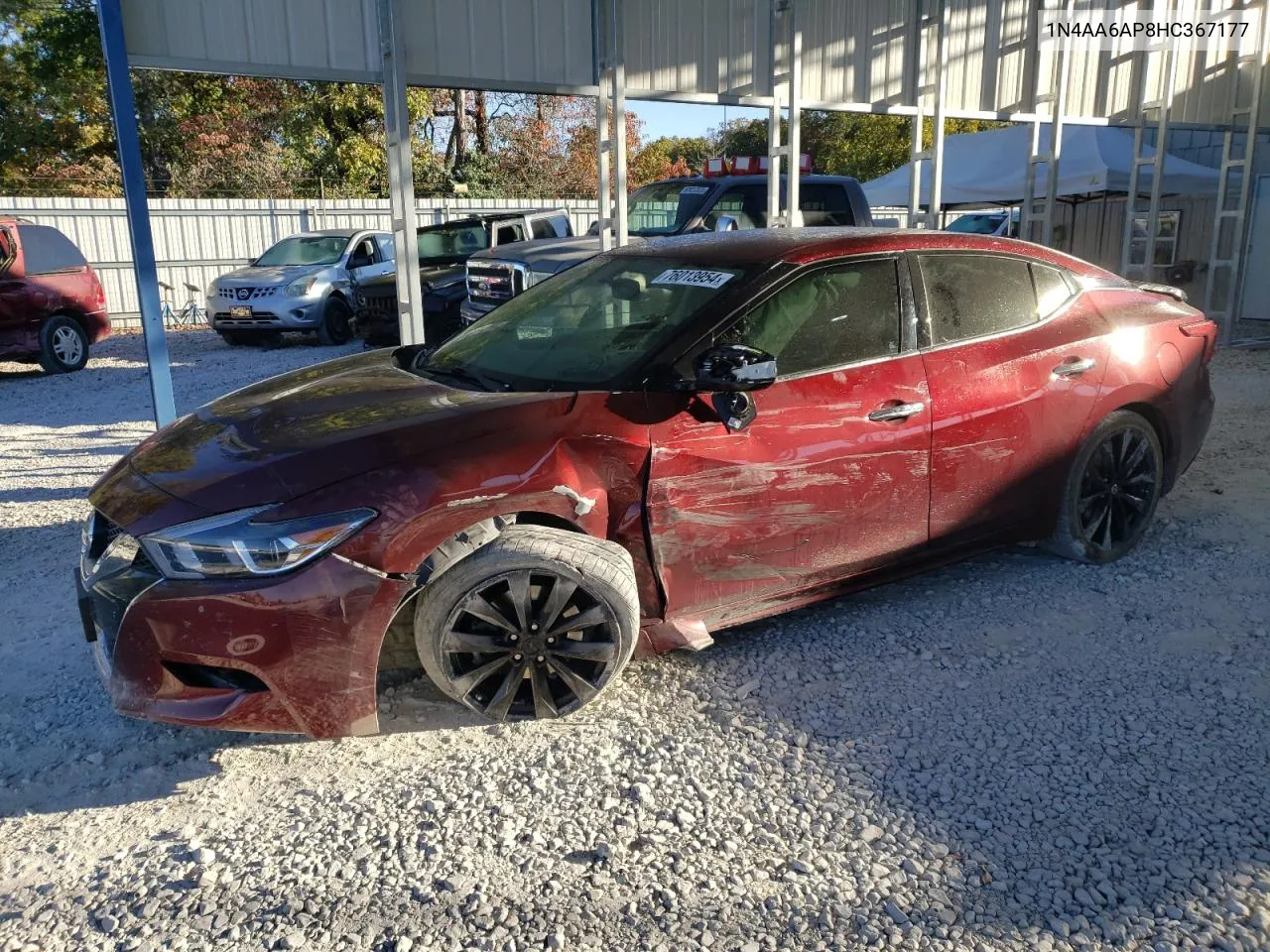 2017 Nissan Maxima 3.5S VIN: 1N4AA6AP8HC367177 Lot: 76013954