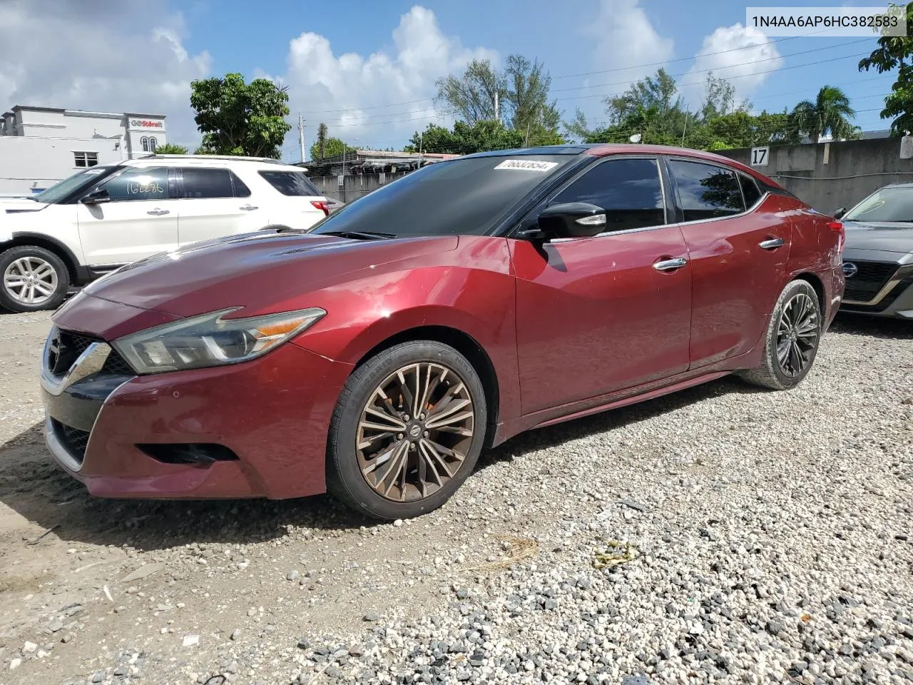 2017 Nissan Maxima 3.5S VIN: 1N4AA6AP6HC382583 Lot: 76832854