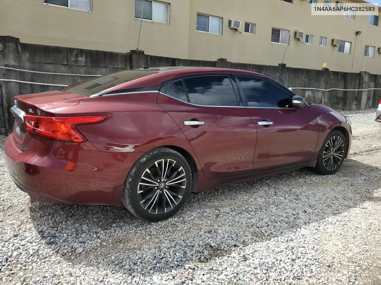 2017 Nissan Maxima 3.5S VIN: 1N4AA6AP6HC382583 Lot: 76832854