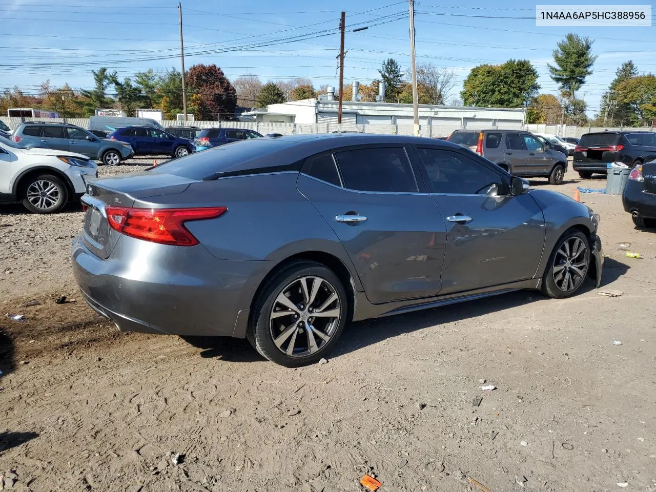 2017 Nissan Maxima 3.5S VIN: 1N4AA6AP5HC388956 Lot: 77043394