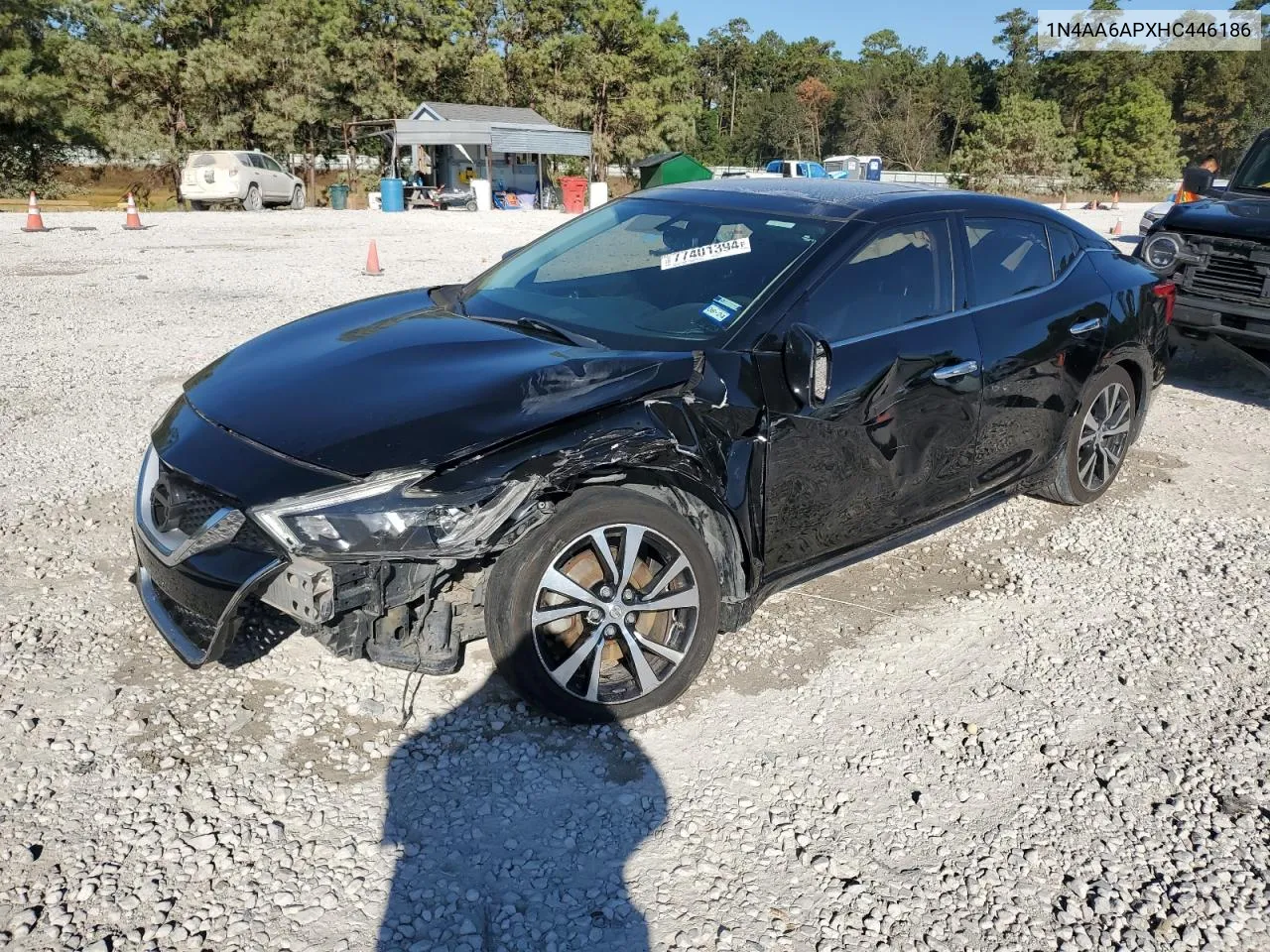 2017 Nissan Maxima 3.5S VIN: 1N4AA6APXHC446186 Lot: 77401394