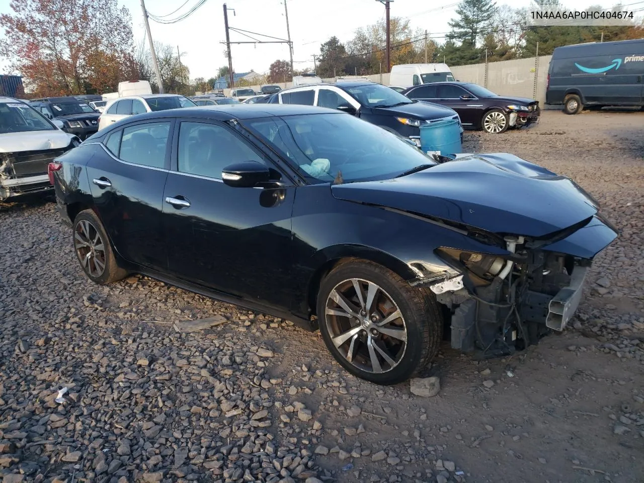 2017 Nissan Maxima 3.5S VIN: 1N4AA6AP0HC404674 Lot: 77450684