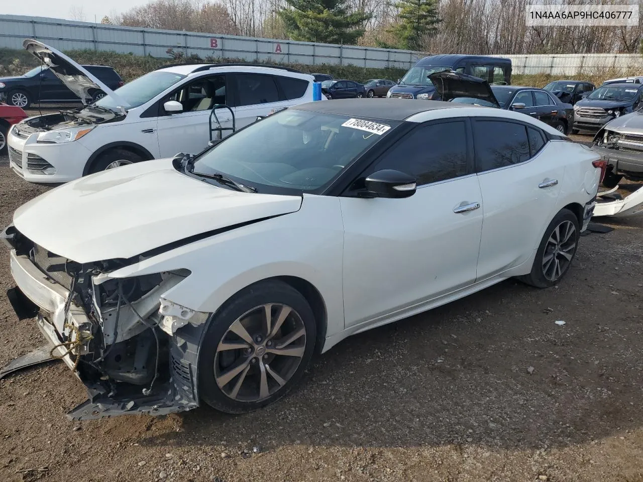 2017 Nissan Maxima 3.5S VIN: 1N4AA6AP9HC406777 Lot: 78084634