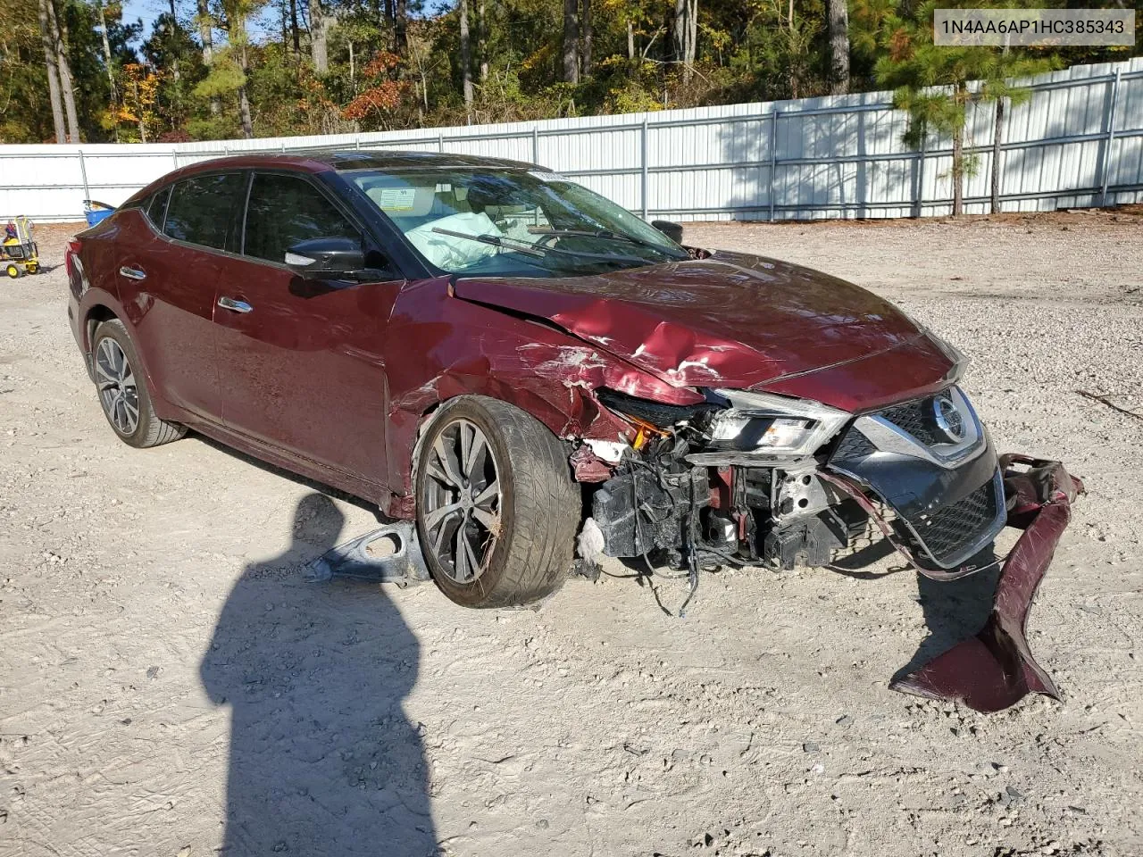 2017 Nissan Maxima 3.5S VIN: 1N4AA6AP1HC385343 Lot: 78280364