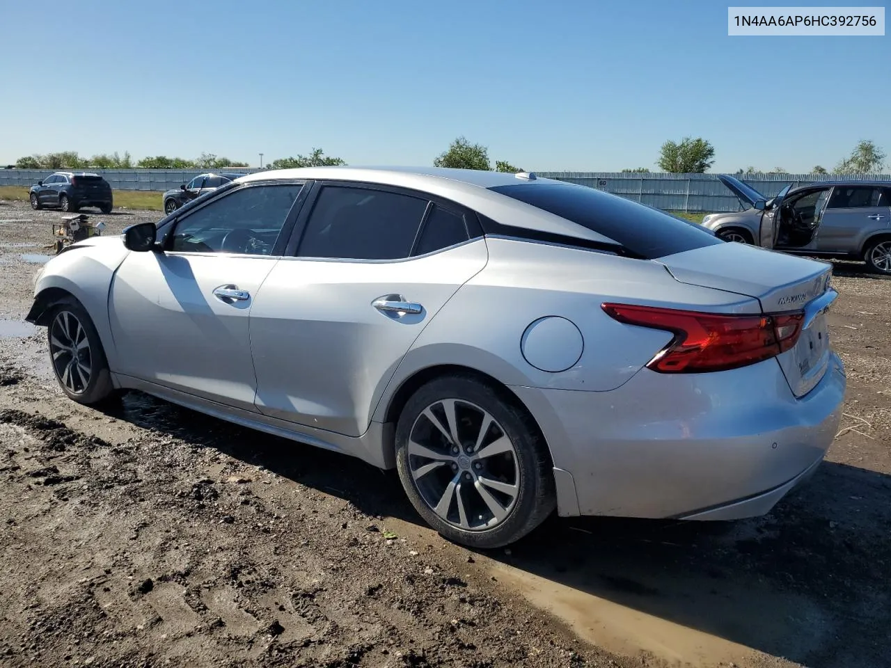 2017 Nissan Maxima 3.5S VIN: 1N4AA6AP6HC392756 Lot: 81313924