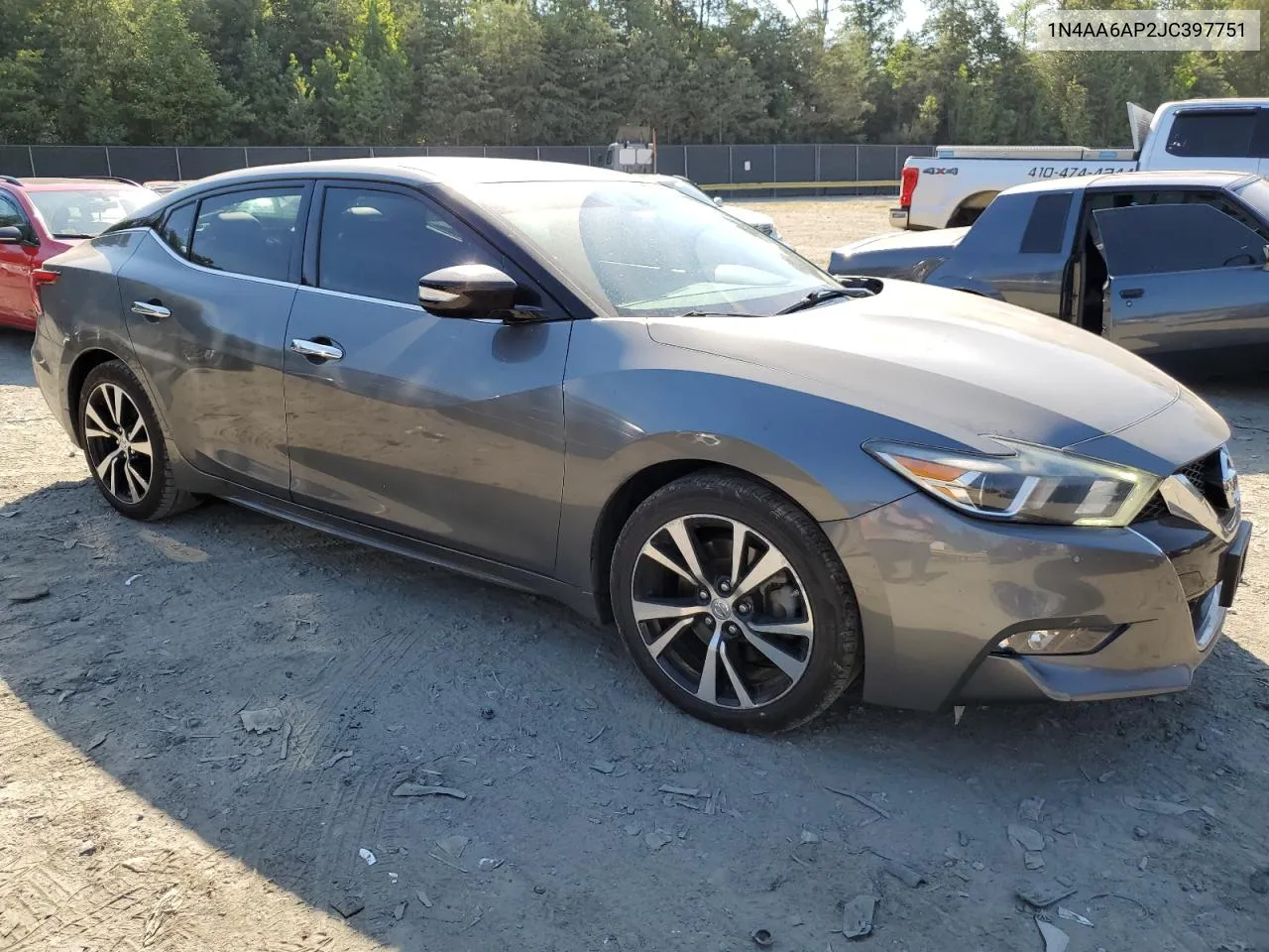 2018 Nissan Maxima 3.5S VIN: 1N4AA6AP2JC397751 Lot: 60481154