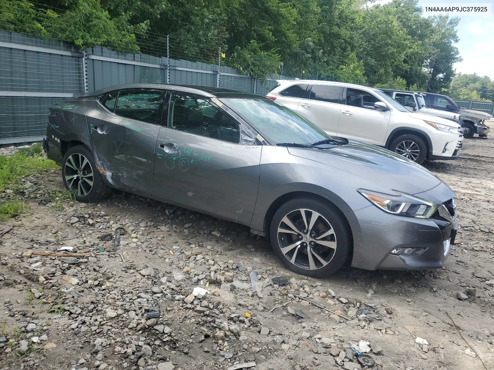 2018 Nissan Maxima 3.5S VIN: 1N4AA6AP9JC375925 Lot: 63668394