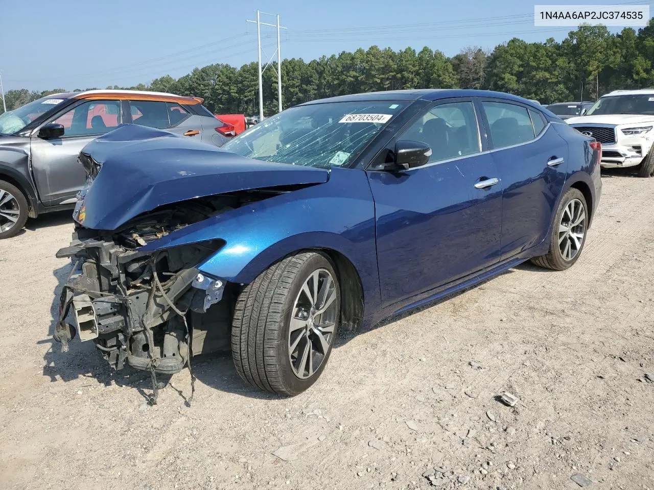 2018 Nissan Maxima 3.5S VIN: 1N4AA6AP2JC374535 Lot: 68703504