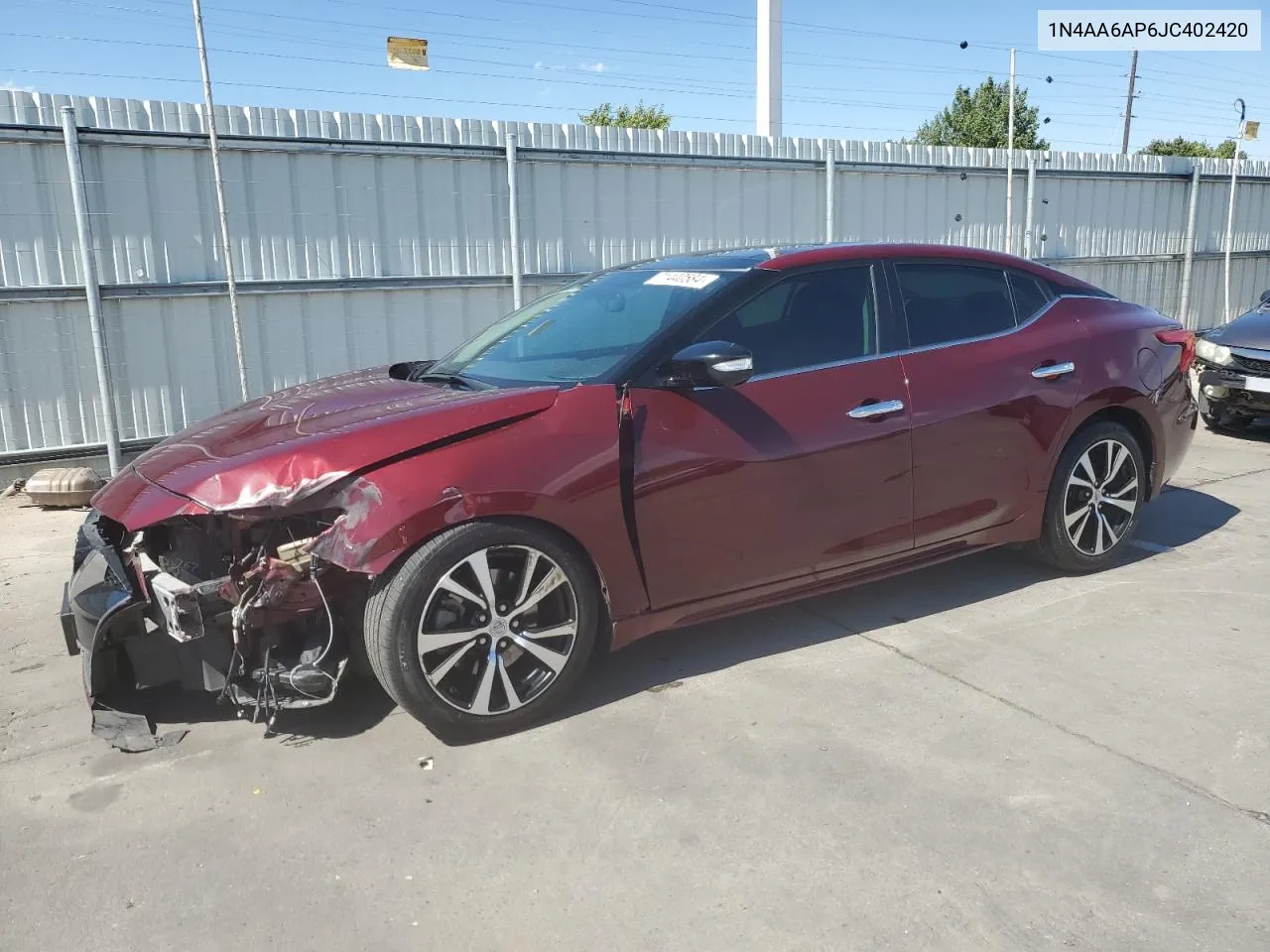 2018 Nissan Maxima 3.5S VIN: 1N4AA6AP6JC402420 Lot: 71440584