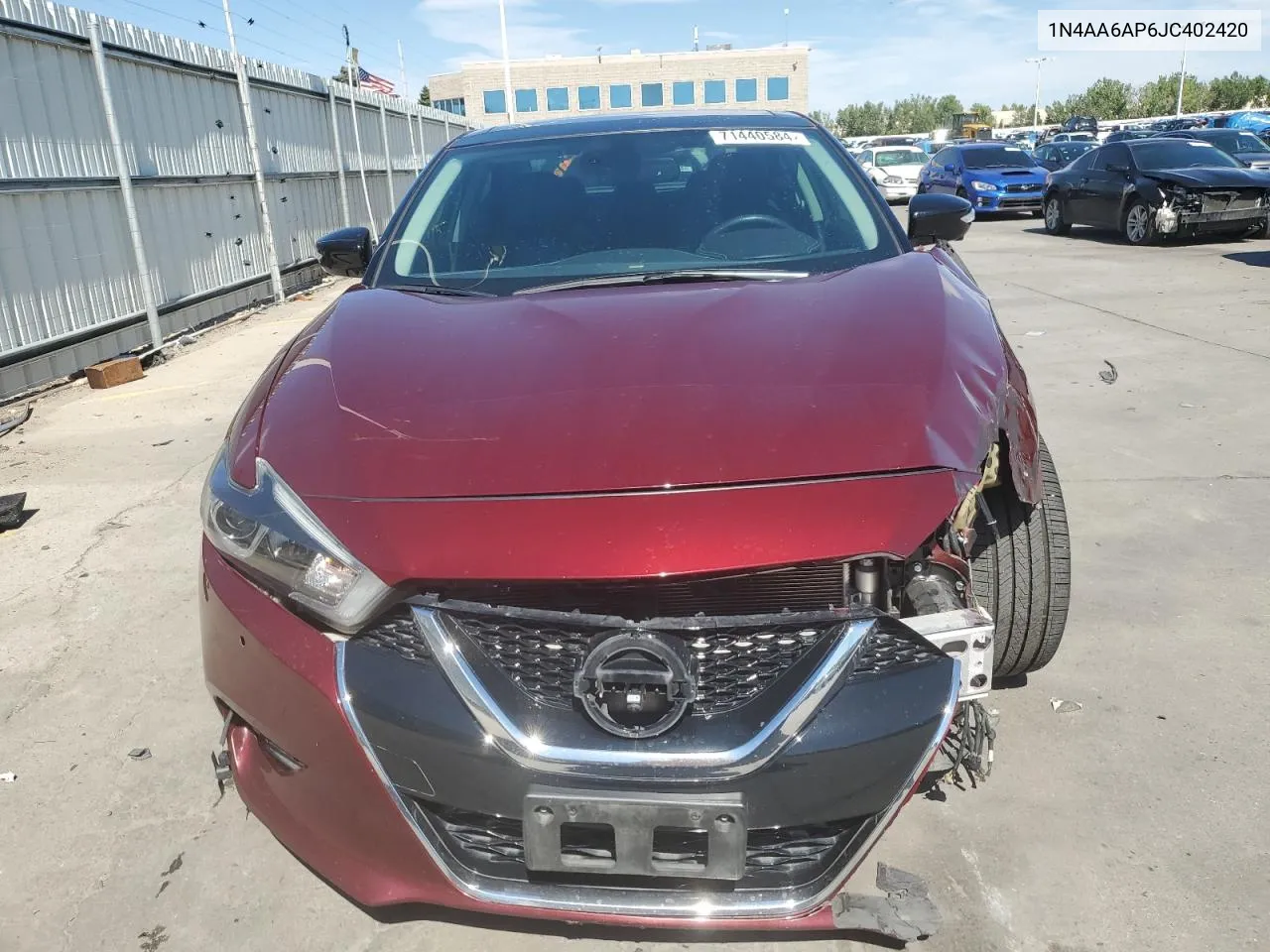 2018 Nissan Maxima 3.5S VIN: 1N4AA6AP6JC402420 Lot: 71440584