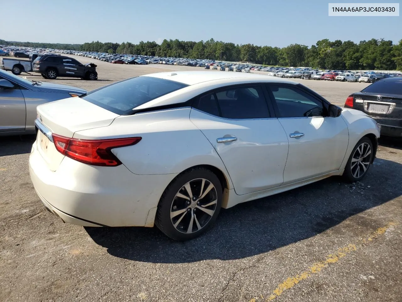 2018 Nissan Maxima 3.5S VIN: 1N4AA6AP3JC403430 Lot: 72757664