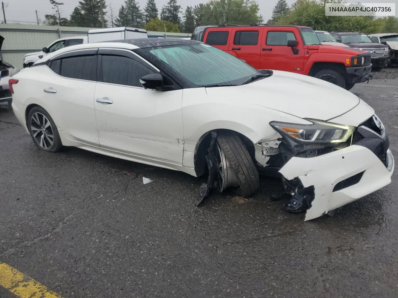 2018 Nissan Maxima 3.5S VIN: 1N4AA6AP4JC407356 Lot: 72940784