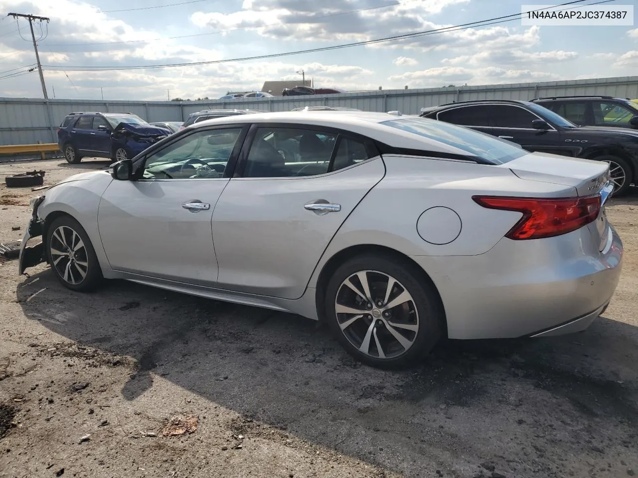 2018 Nissan Maxima 3.5S VIN: 1N4AA6AP2JC374387 Lot: 72963074