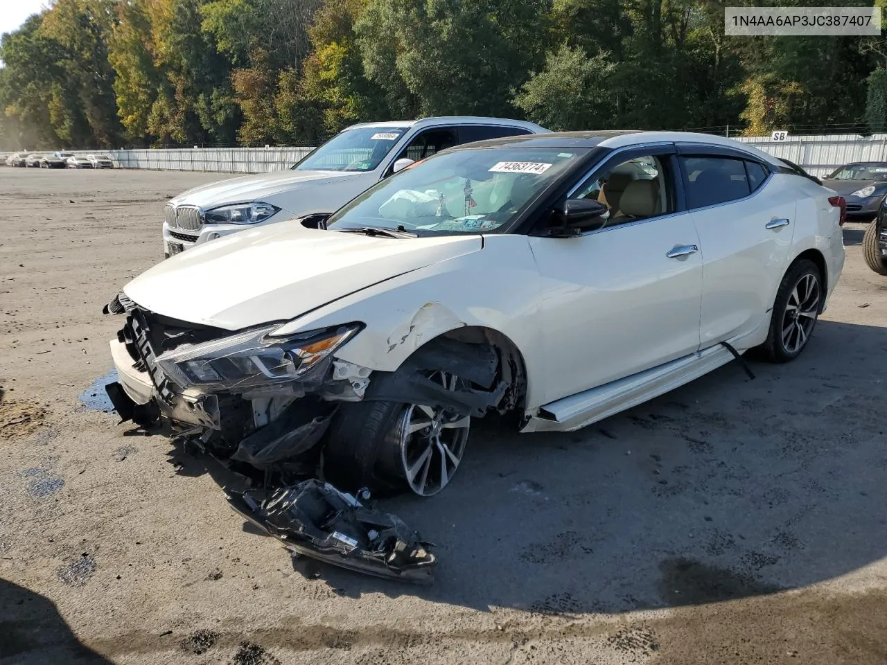 2018 Nissan Maxima 3.5S VIN: 1N4AA6AP3JC387407 Lot: 74363774