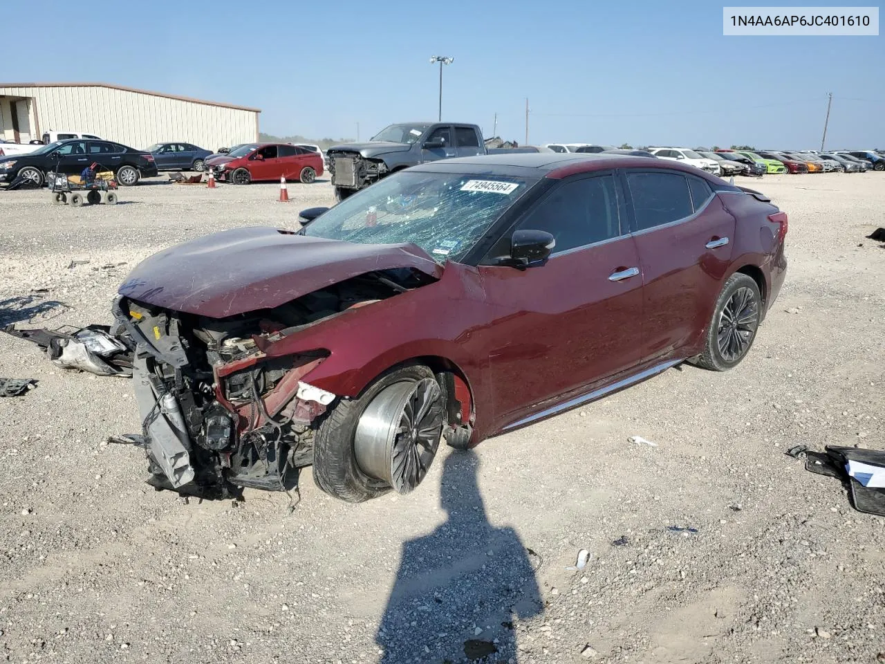 2018 Nissan Maxima 3.5S VIN: 1N4AA6AP6JC401610 Lot: 74945564