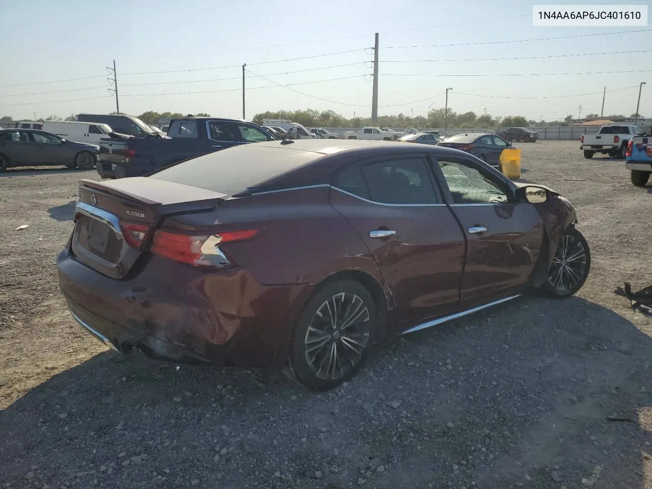 2018 Nissan Maxima 3.5S VIN: 1N4AA6AP6JC401610 Lot: 74945564