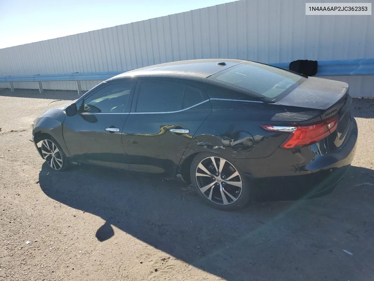 2018 Nissan Maxima 3.5S VIN: 1N4AA6AP2JC362353 Lot: 76805044