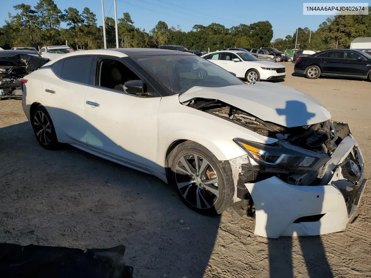 2018 Nissan Maxima 3.5S VIN: 1N4AA6AP4JC402674 Lot: 76942244