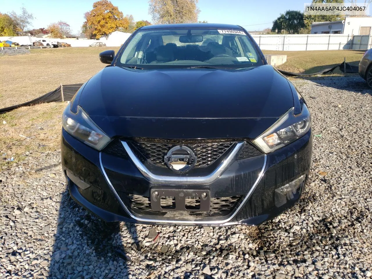 2018 Nissan Maxima 3.5S VIN: 1N4AA6AP4JC404067 Lot: 77496944