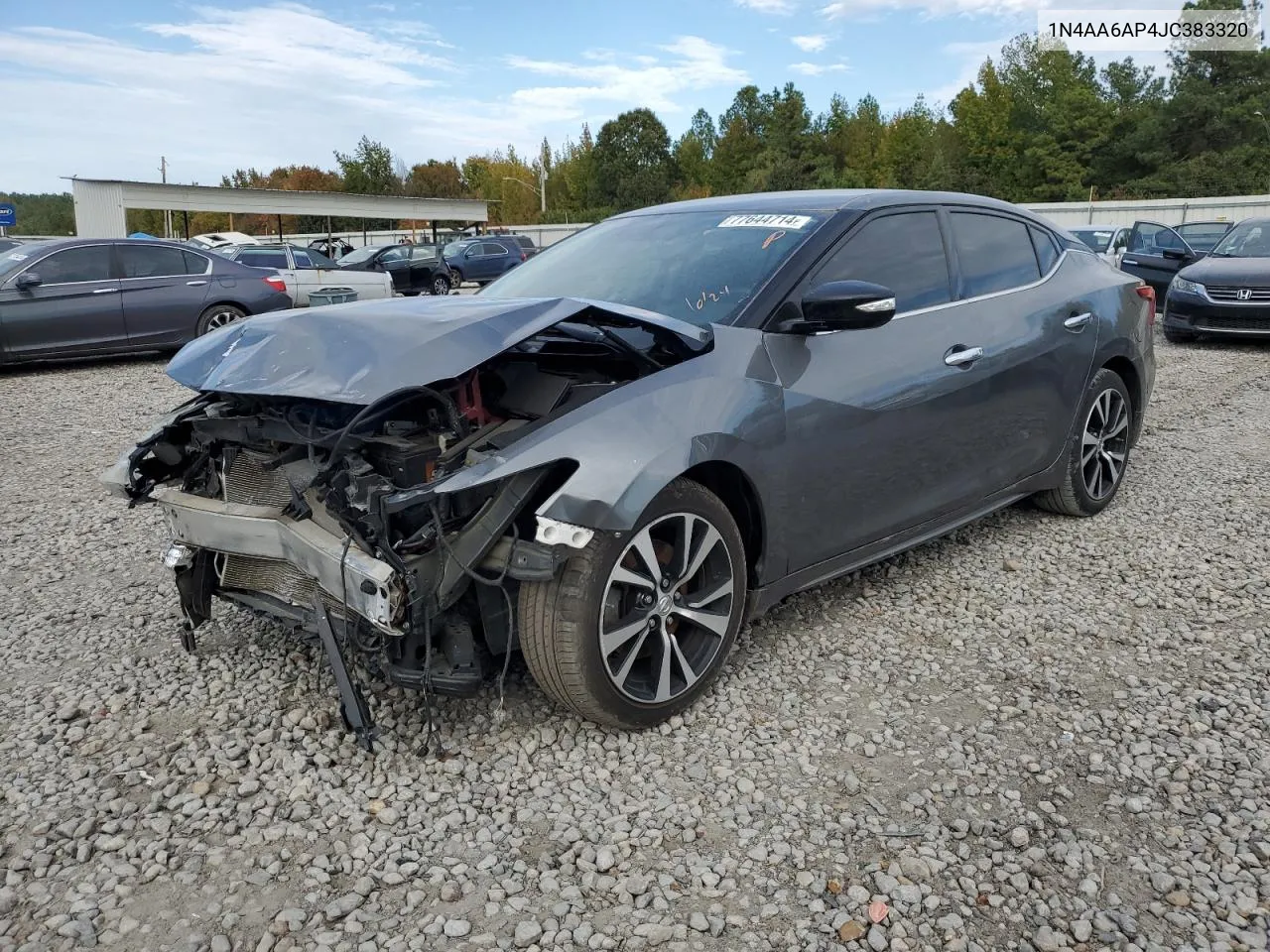 2018 Nissan Maxima 3.5S VIN: 1N4AA6AP4JC383320 Lot: 77644714