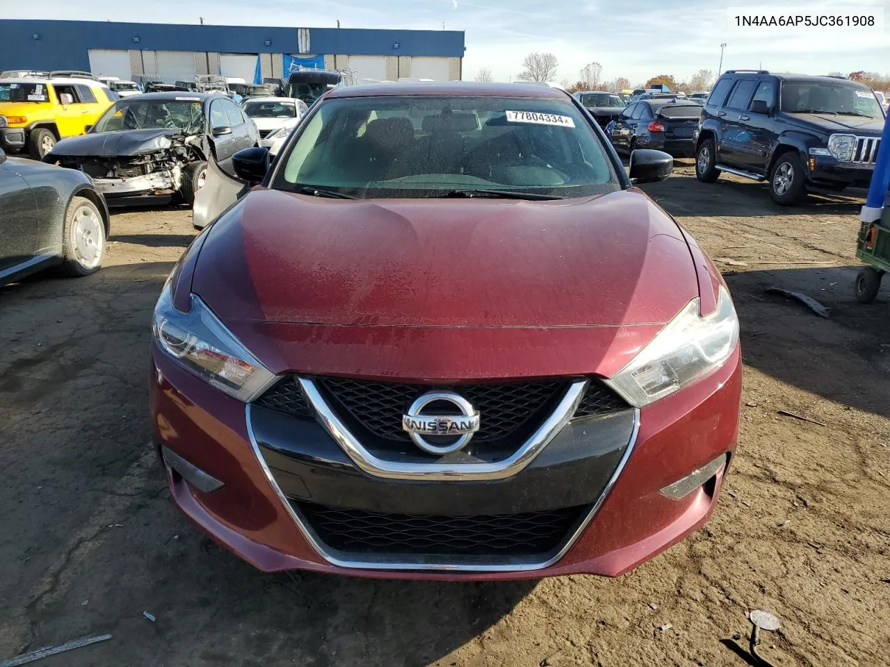 2018 Nissan Maxima 3.5S VIN: 1N4AA6AP5JC361908 Lot: 77804334