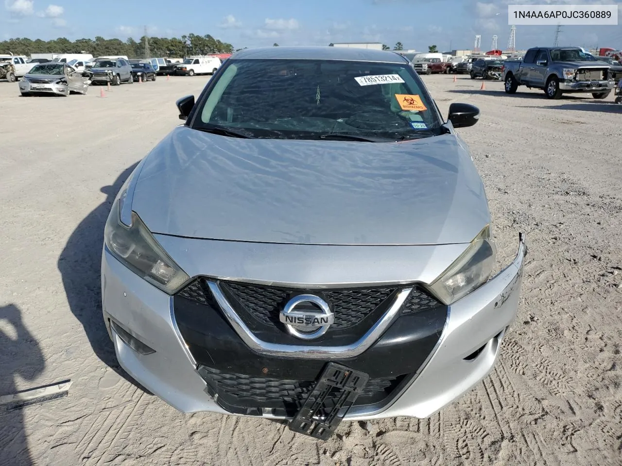 2018 Nissan Maxima 3.5S VIN: 1N4AA6AP0JC360889 Lot: 78513214