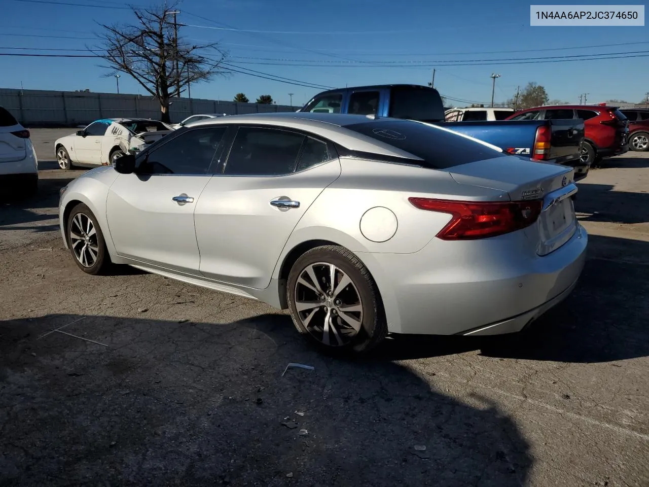 2018 Nissan Maxima 3.5S VIN: 1N4AA6AP2JC374650 Lot: 78680664