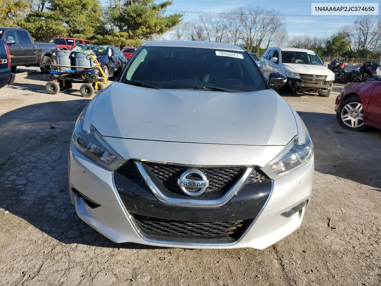 2018 Nissan Maxima 3.5S VIN: 1N4AA6AP2JC374650 Lot: 78680664