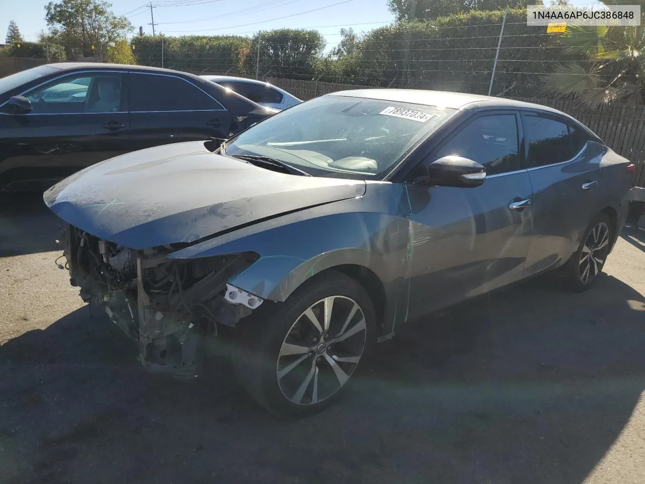 2018 Nissan Maxima 3.5S VIN: 1N4AA6AP6JC386848 Lot: 78937034