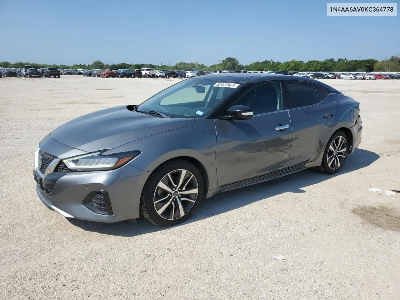 2019 Nissan Maxima S VIN: 1N4AA6AV0KC364778 Lot: 62400964