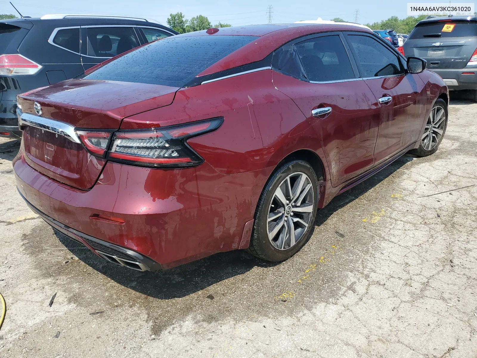 2019 Nissan Maxima S VIN: 1N4AA6AV3KC361020 Lot: 62904514