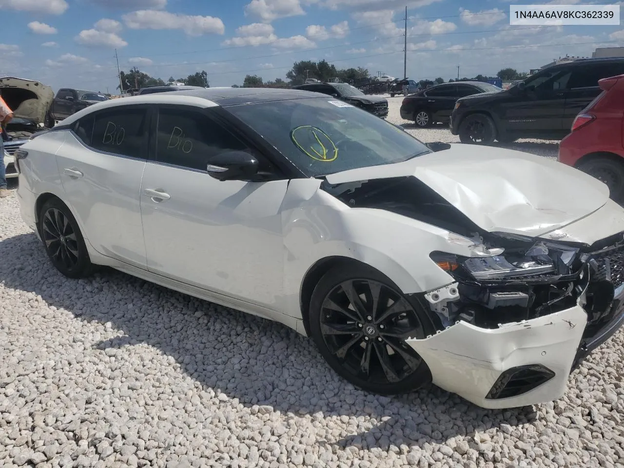 2019 Nissan Maxima S VIN: 1N4AA6AV8KC362339 Lot: 72374064