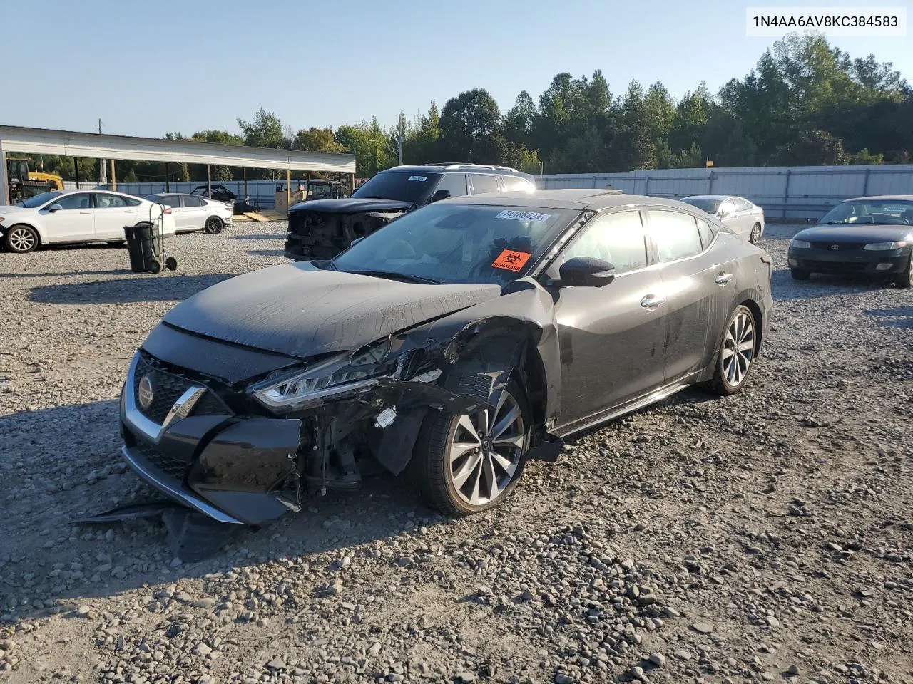 2019 Nissan Maxima S VIN: 1N4AA6AV8KC384583 Lot: 74188424