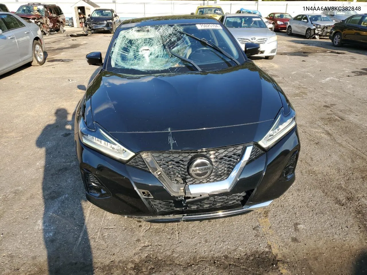 2019 Nissan Maxima S VIN: 1N4AA6AV8KC382848 Lot: 75025194