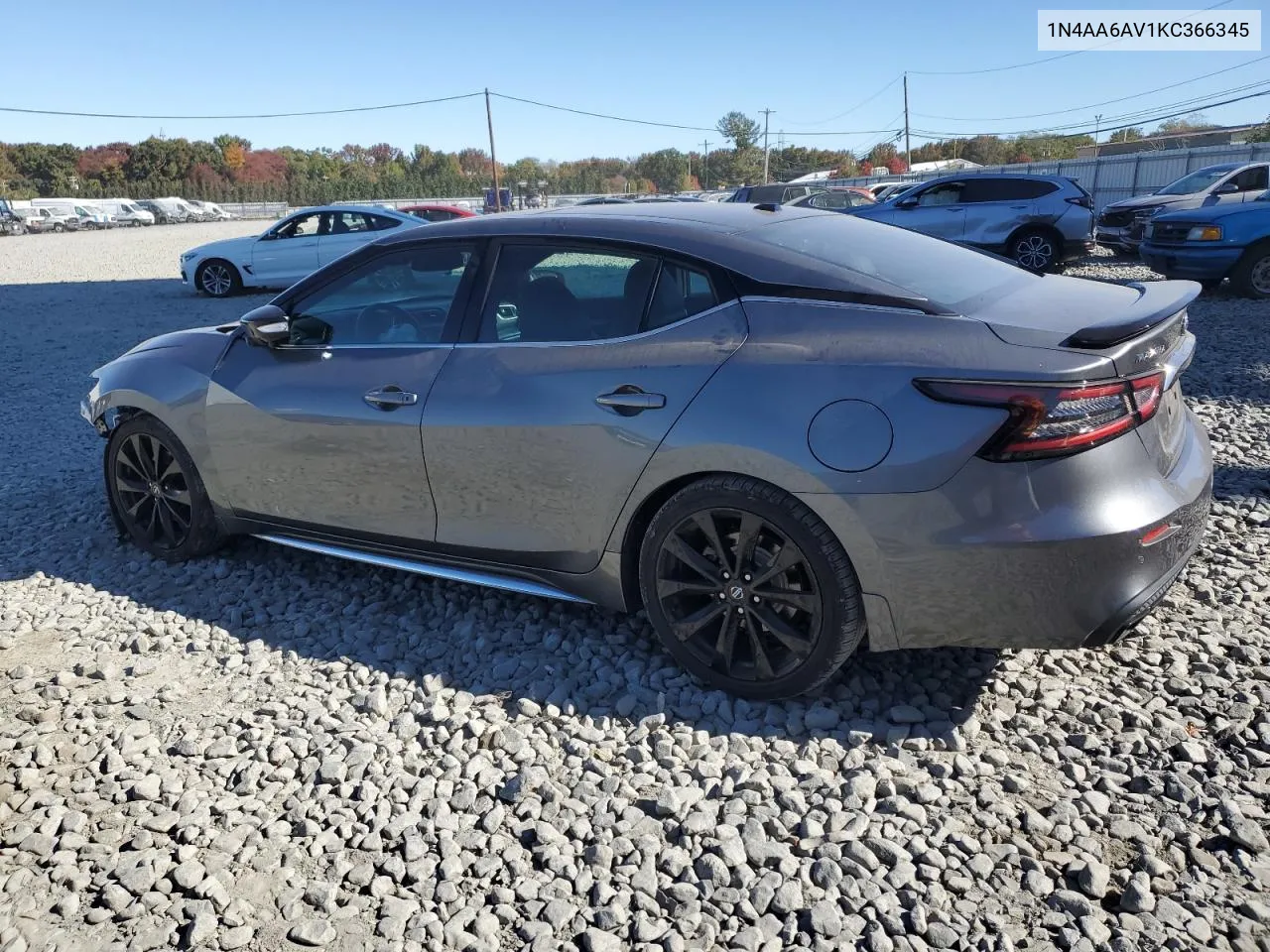 2019 Nissan Maxima S VIN: 1N4AA6AV1KC366345 Lot: 76127464