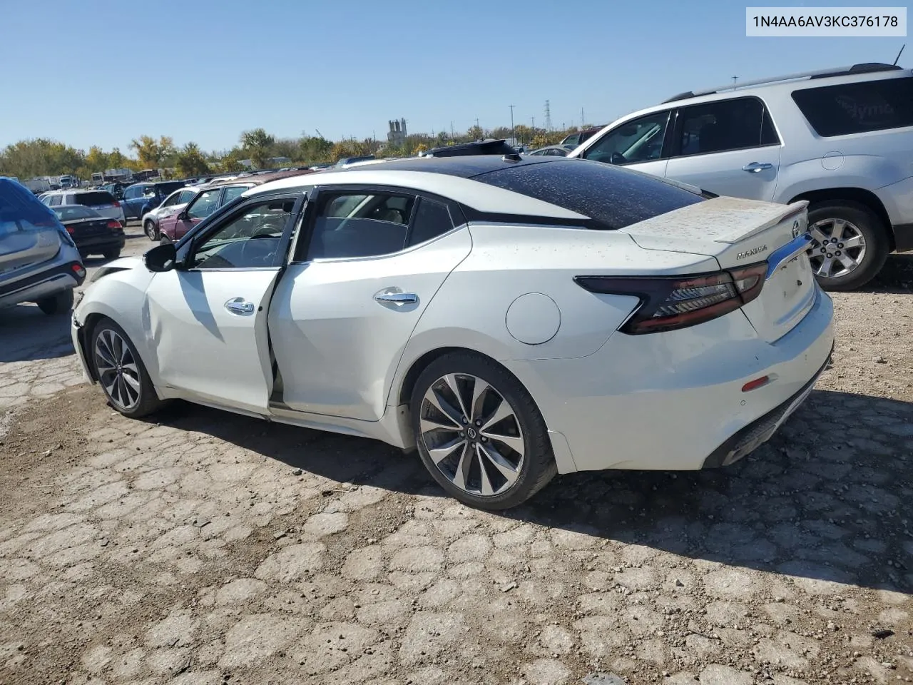 2019 Nissan Maxima S VIN: 1N4AA6AV3KC376178 Lot: 77650484