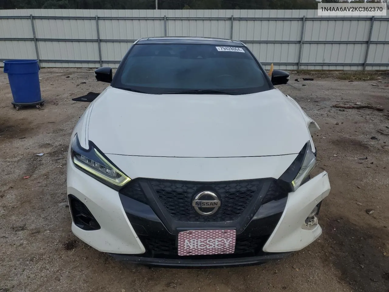 2019 Nissan Maxima S VIN: 1N4AA6AV2KC362370 Lot: 79428064