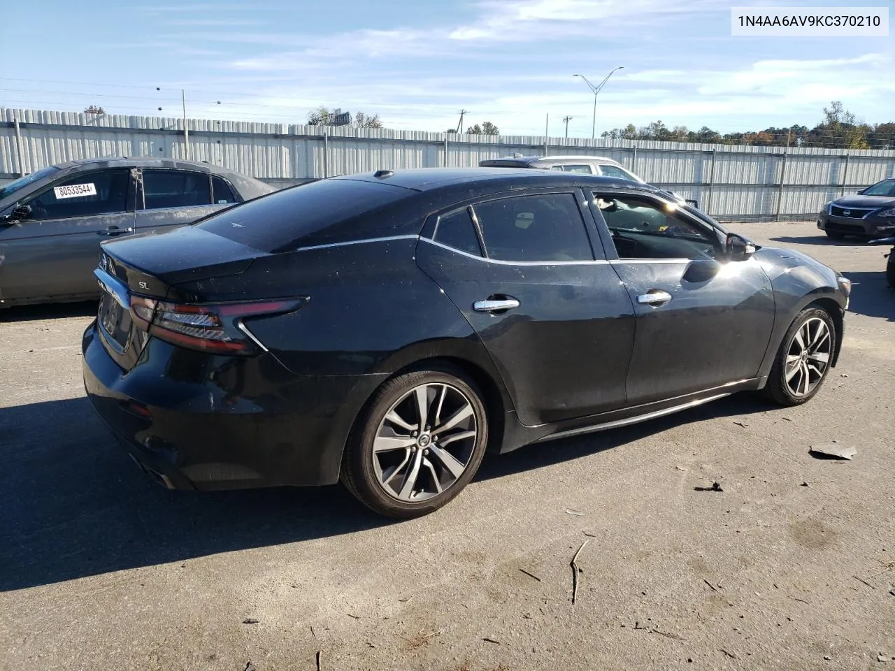 2019 Nissan Maxima S VIN: 1N4AA6AV9KC370210 Lot: 79647094