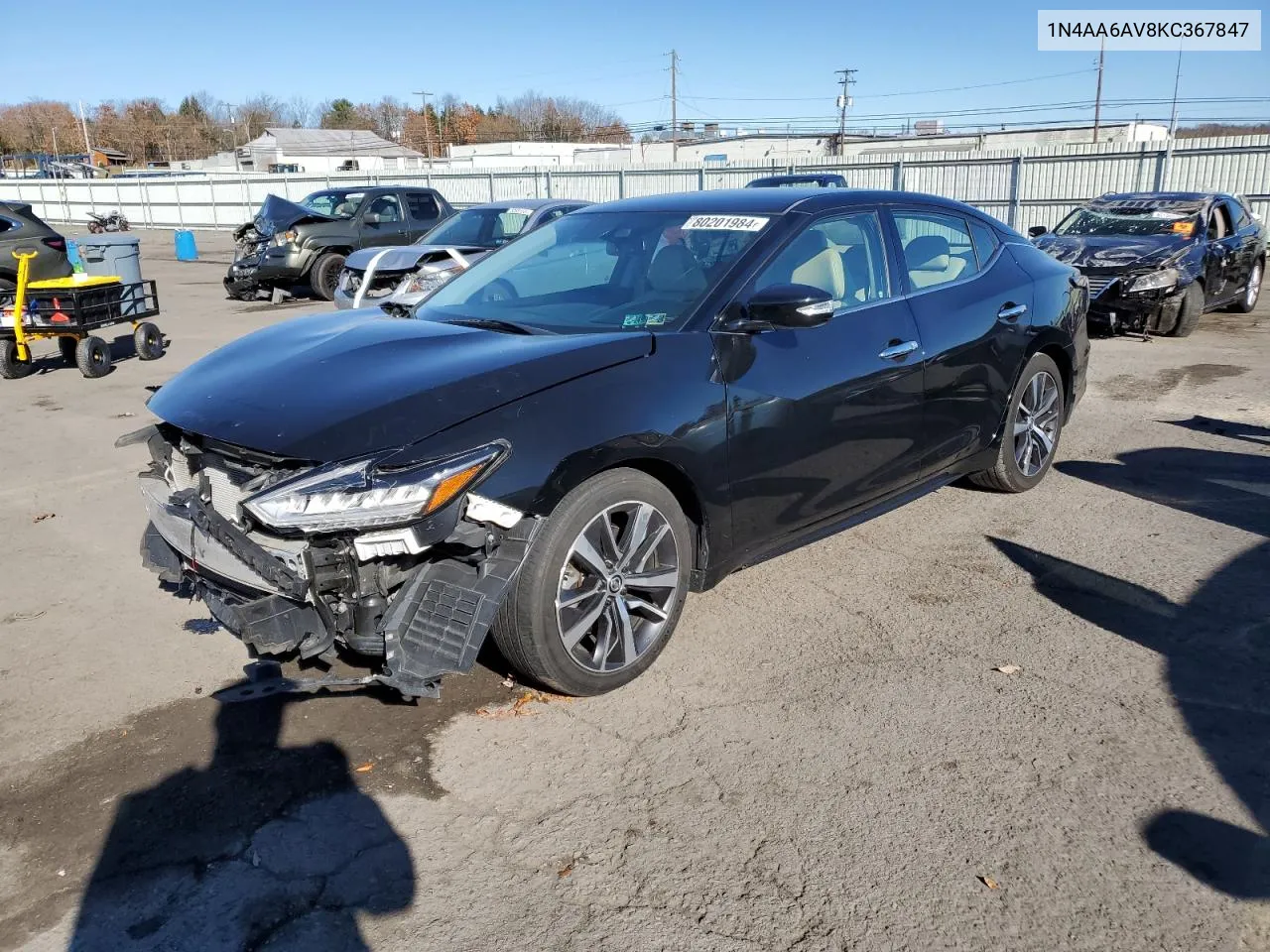 2019 Nissan Maxima S VIN: 1N4AA6AV8KC367847 Lot: 80201984