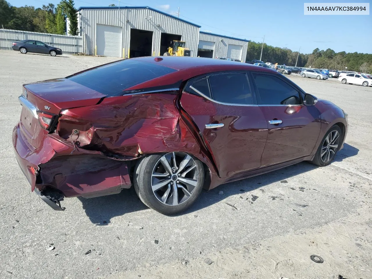 2019 Nissan Maxima S VIN: 1N4AA6AV7KC384994 Lot: 80227824