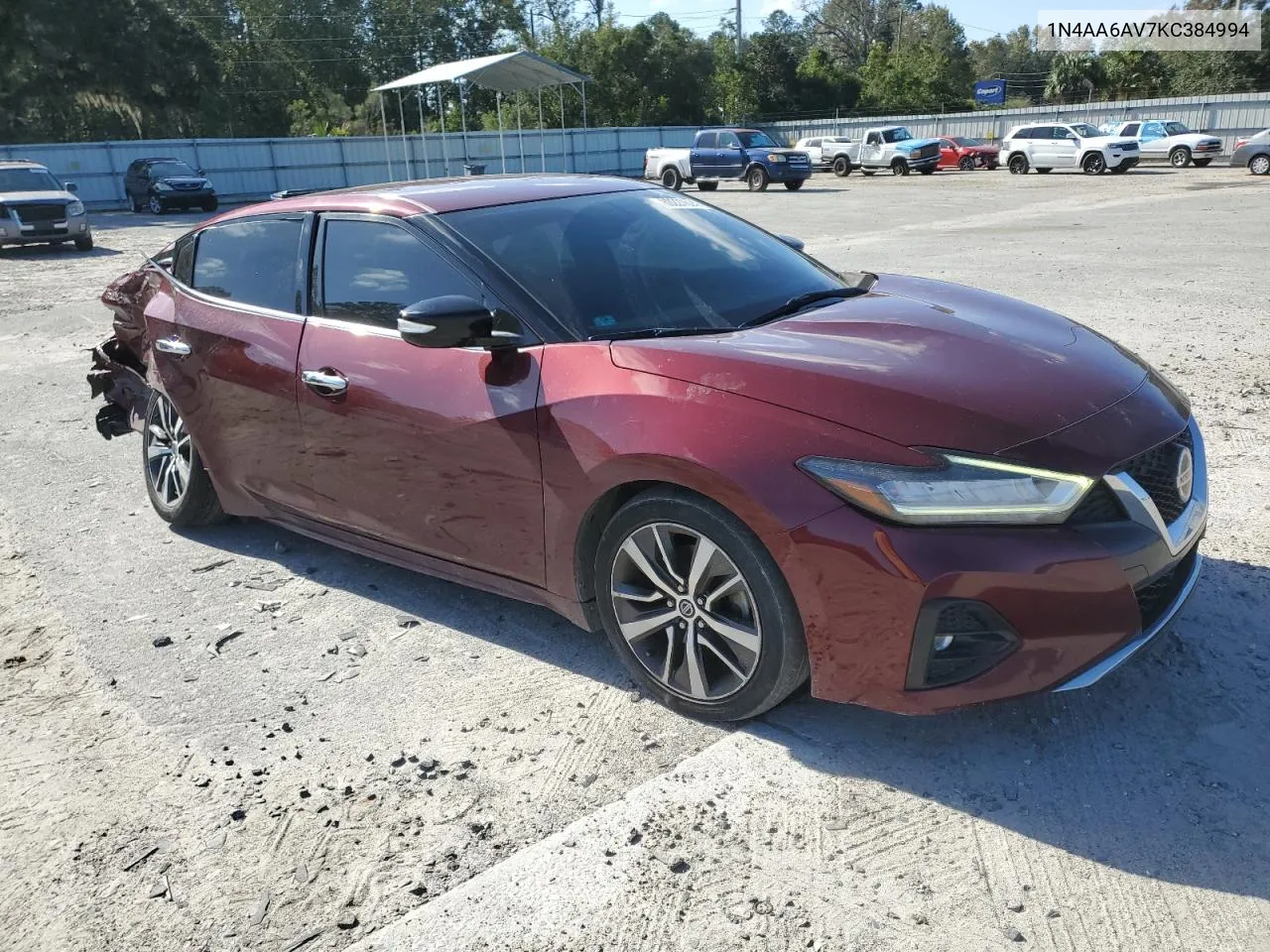 2019 Nissan Maxima S VIN: 1N4AA6AV7KC384994 Lot: 80227824