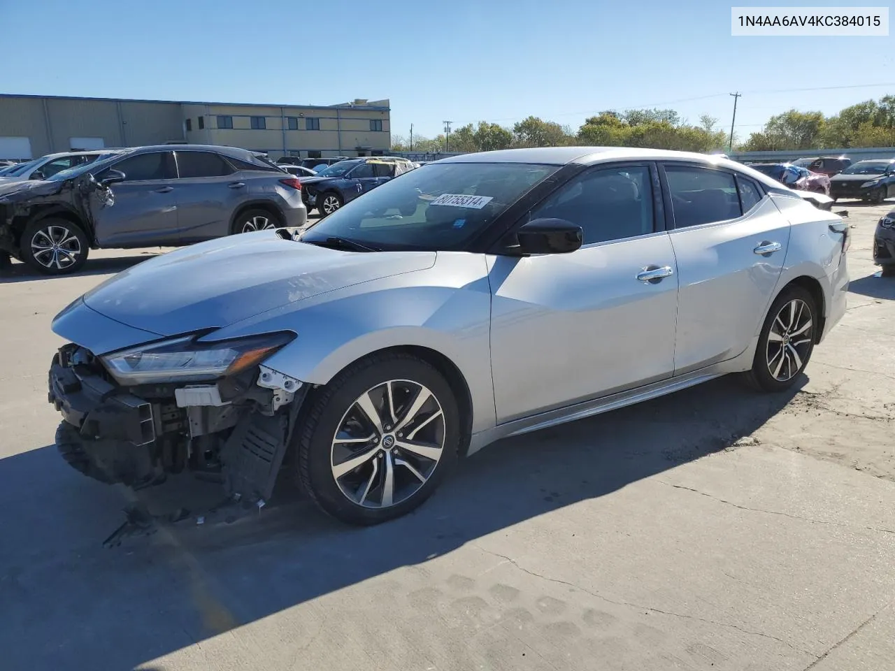 2019 Nissan Maxima S VIN: 1N4AA6AV4KC384015 Lot: 80755314