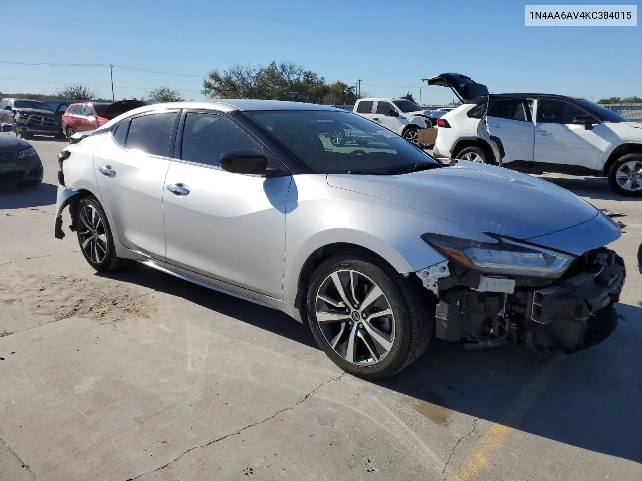 2019 Nissan Maxima S VIN: 1N4AA6AV4KC384015 Lot: 80755314