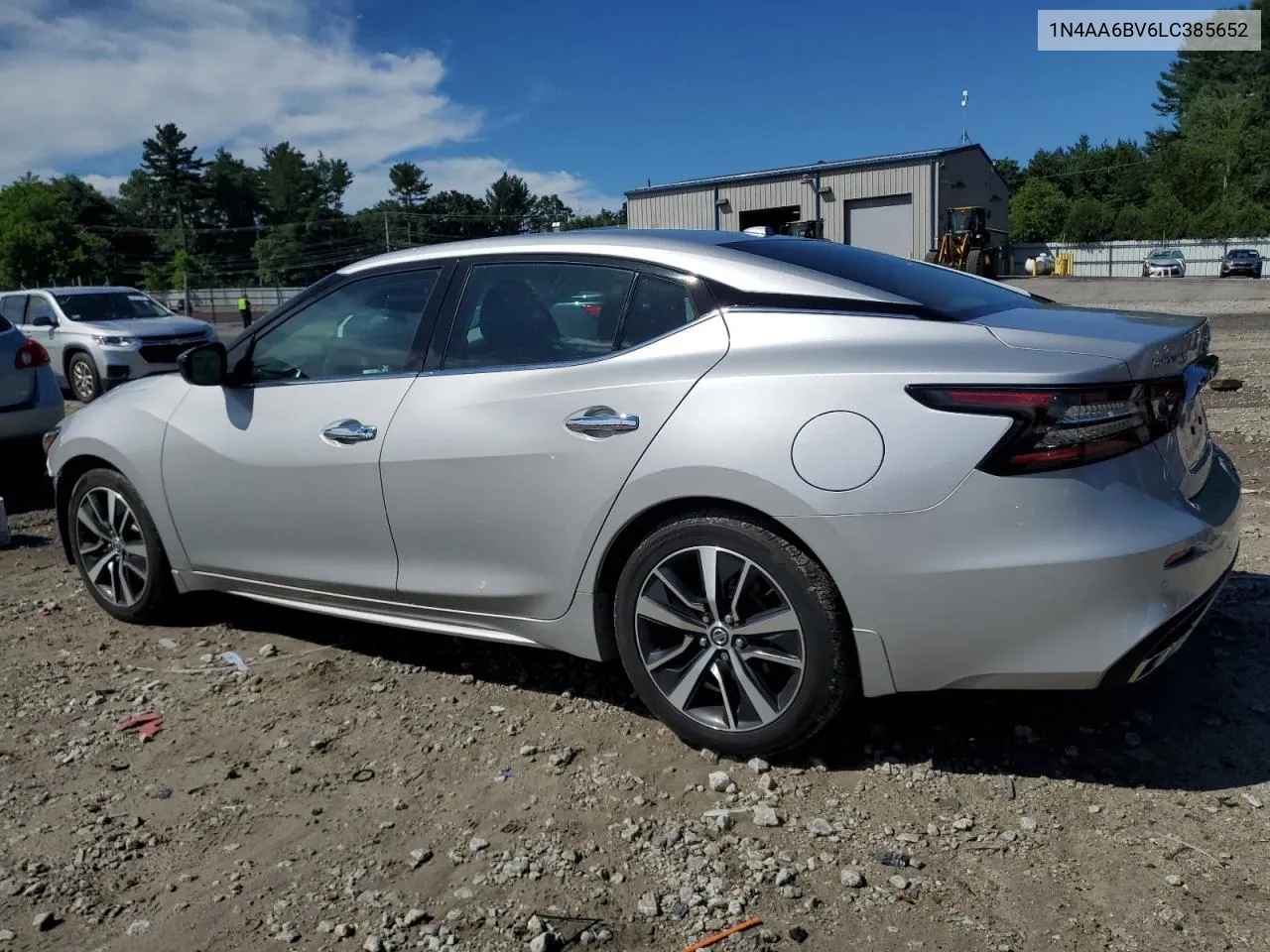 2020 Nissan Maxima S VIN: 1N4AA6BV6LC385652 Lot: 60703544