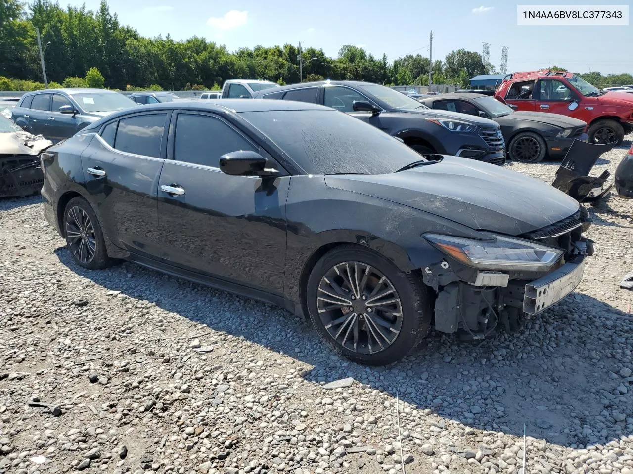 2020 Nissan Maxima S VIN: 1N4AA6BV8LC377343 Lot: 61828744