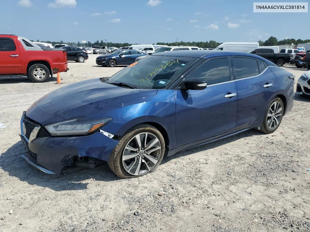 2020 Nissan Maxima Sv VIN: 1N4AA6CVXLC381814 Lot: 71719354