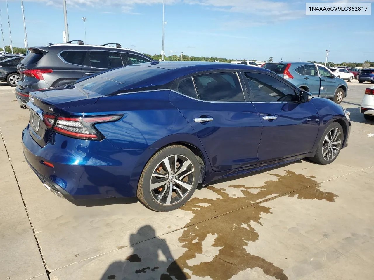 2020 Nissan Maxima Sv VIN: 1N4AA6CV9LC362817 Lot: 74227014