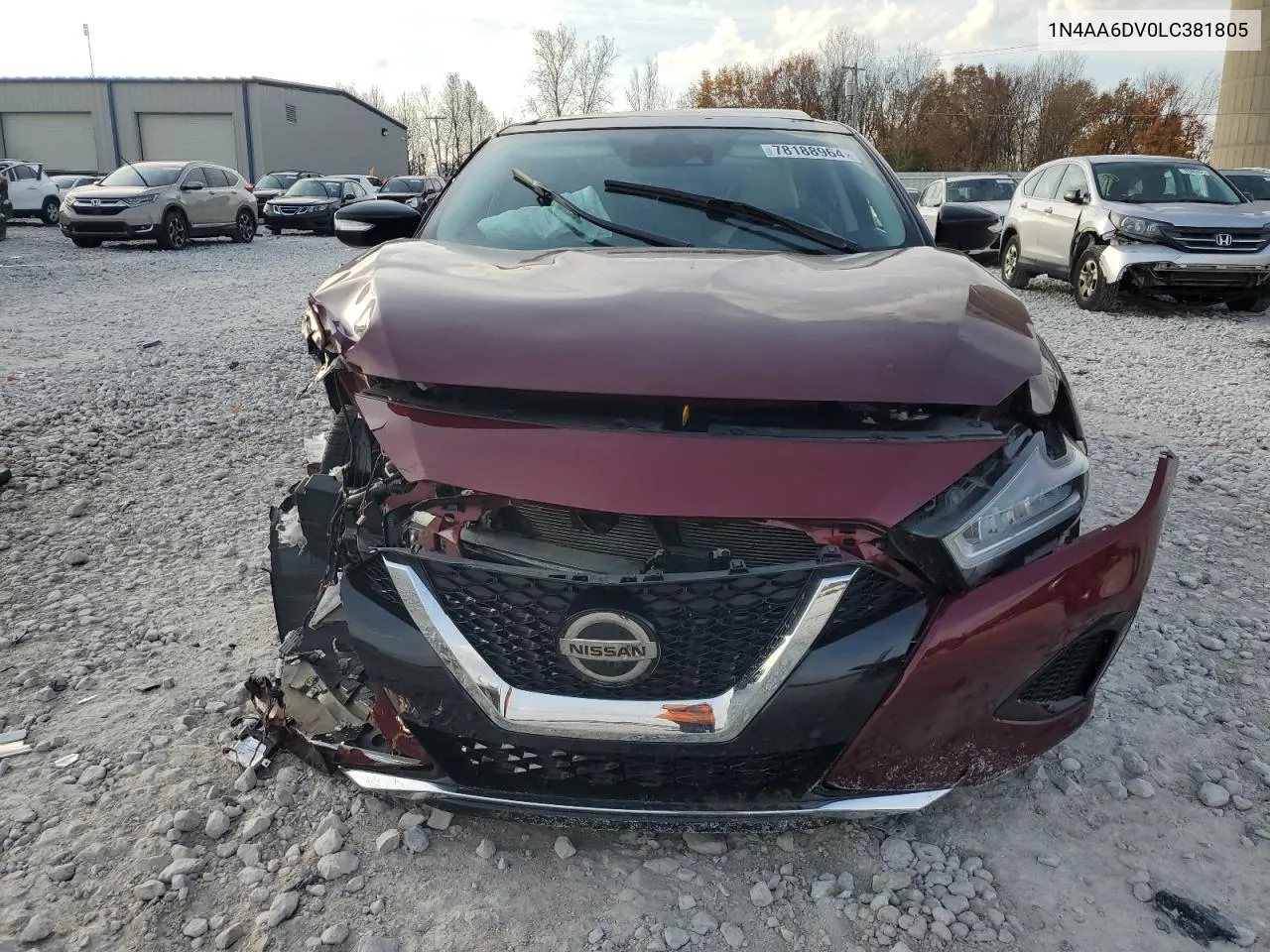 2020 Nissan Maxima Sl VIN: 1N4AA6DV0LC381805 Lot: 78188964